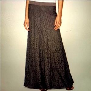 Johnny Was Embroidered Eyelet Maxi Skirt